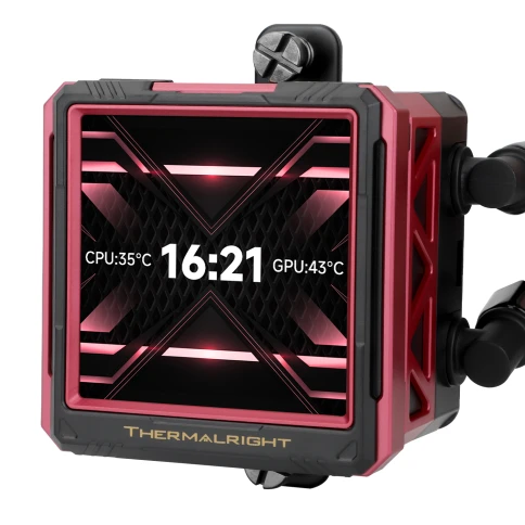 Водяное охлаждение для процессора/ Water Cooling System Thermalright Frozen Warframe 360 Ultra Black Argb (360mm, Black, ARGB/ Fans: 3x120mm, 70.84CFM, 22.1dBA, 2000RPM/ Pump height 60mm, 23dBA, 3000RPM, Rad thickness 27mm/ S: 1200, 1700, 1851, 2011, 2066 фото 7