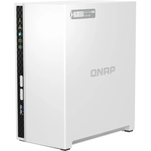 Сетевое хранилище без дисков/ SMB QNAP TS-233 NAS 2 HDD trays. ARM 4-core Cortex-A55 2.0GHz, ram 2 GB (max), 1x1GbE, 2xUSB 2.0 port,1xUSB 3.2 Gen 1 фото 5