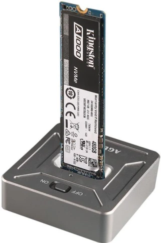 Док-станция SSD AgeStar 31CBNV1C NVMe алюминий серый M2 2280 M-key фото 3