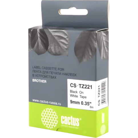 -/ Картридж ленточный Cactus CS-TZ221 TZe-221 черный для Brother 1010/1280/1280VP/2700VP фото 4
