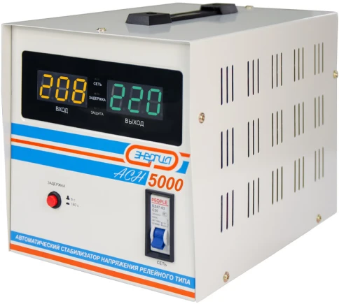 Стабилизатор  АСН- 5000  ЭНЕРГИЯ с цифр. дисплеем/ Stabilizer ASN-5000 ENERGY with numbers. display фото 4