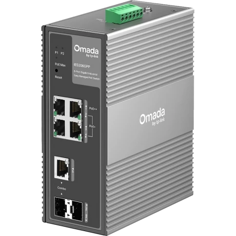 Коммутатор/ Omada 6-Port Gigabit Industrial Easy Managed Switch with 3-Port PoE+ and 1-Port PoE++ фото 1