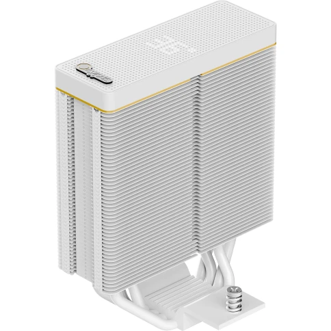 Кулер для процессора/ CPU Cooler Ocypus Iota A40 WH (220W, 4-pin PWM, LED temp., 156.7mm, Al/Cu, 4x6mm, 1x120mm, 77CFM, 29dBA, 2000RPM, S: 1851/1700/1200/115X, AM5/AM4, white) фото 6