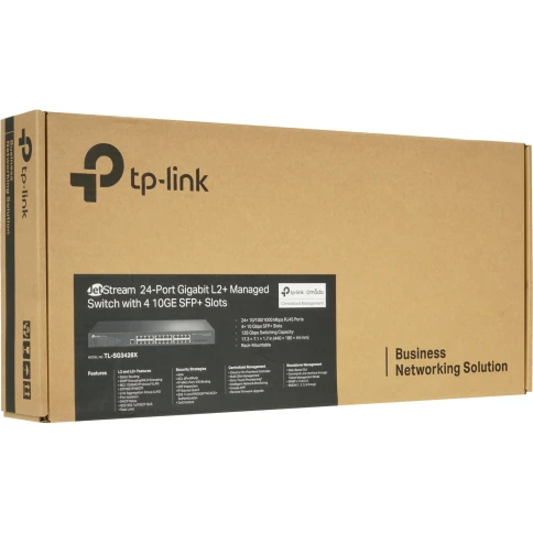 Коммутатор/ TP-Link JetStream™ 24-port Pure-Gigabit L2+ Managed Switch, 24 10/100/1000Mbps RJ45, 4*10G SFP+ Slots фото 13