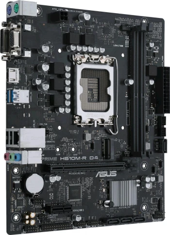 Материнская плата ASUS PRIME H610M-R D4-SI Soc-1700 Intel H610 2xDDR4 mATX AC`97 8ch(7.1) GbLAN+VGA+DVI+HDMI White Box [PRIME H610M-R D4-SI] фото 3