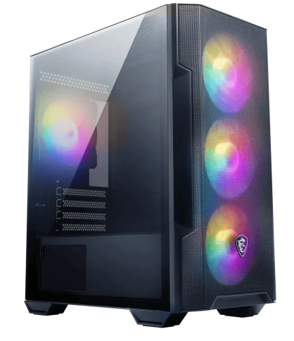 Корпус ПК без блока питания/ Case MSI MAG FORGE M100R, Mini-Tower, TG, 4x120mm ARGB, 2xUSB 2.0, 1xUSB 3.0, mATX, mITX Black фото 3