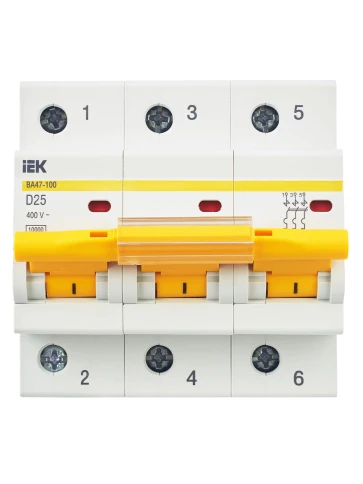 KARAT Авт. выкл. ВА47-100 3P D 25А 10кА IEK фото 8