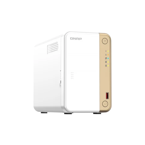 Сетевое хранилище без дисков/ channel QNAP TS-262-4G NAS 2 HDD trays, 2 x M.2 NVMe PCIe Gen 3 x1, 2-core Intel Celeron N4505  2.9 GHz, 4 GB RAM (4GB max), 1x2.5 Gigabit Ethernet , Slot PCIe Gen 3 x2, 2 USB 3.2 Gen 2 (10Gbps) Port, 2xUSB USB 2.0 port, 1xHD фото 1