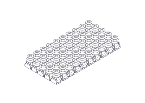Mounting kit Systeme Electric, Uniprom series, M6 (screw, washer, snap nut), pack of 50 pcs. фото 1