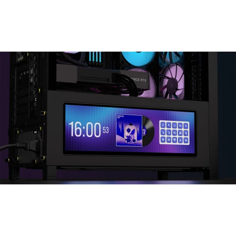 Корпус без блока питания/ Case Corsair Frame 4000D LCD RS ARGB, Midi-Tower, TG, 3x120mm ARGB, 2xUSB-A 3.2, 1xUSB 3.2 Type-C, E-ATX, ATX, mATX, mITX Black фото 5