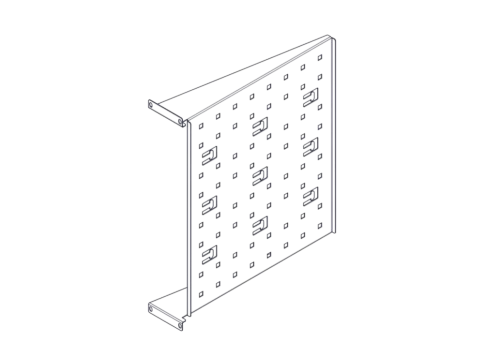 Фиксированная полка Systeme Electric, серия Uniprom, 2U, 450мм, до 15кг фото 1