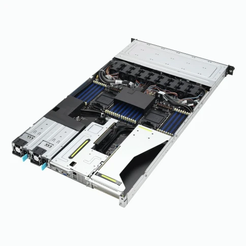 Серверная платформа/ ASUS RS700-E11-RS12U, 1U, 2x Socket-E LGA4677, 32x DDR5 4800*/5600*, 12x2.5'' NVMe/SATA*/SAS* hsb (*-RAID/HBA need), 2x M.2 PCIe 2260/2280, up to 3x PCIe Gen5  + 1 x int RAID slot, 2 x 10G(Intel X710-AT2) RJ45 LAN, 1+1 1600W фото 4