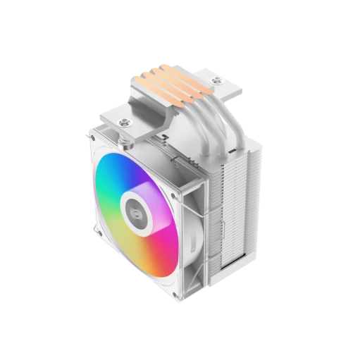 Кулер для процессора/ CPU Cooler PCCooler R400 ARGB WH (180W, 4-pin PWM, 133mm, Al/Cu, 4x6mm, ARGB, 1x92mm, 40.94CFM, 30dBA, 2200RPM, S: 1851/1700/1200/115X, AM5/AM4, white) фото 5