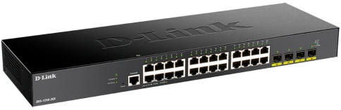 Коммутатор/ DGS-1250-28X Smart L2 Switch 24x1000Base-T, 4х10GBase-X SFP+, CLI, RJ45 Console фото 2