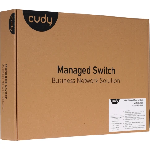 Коммутатор/ 24-Port Layer 3 Managed Gigabit PoE+ Switch with 4 10G SFP Slots, 400W фото 7