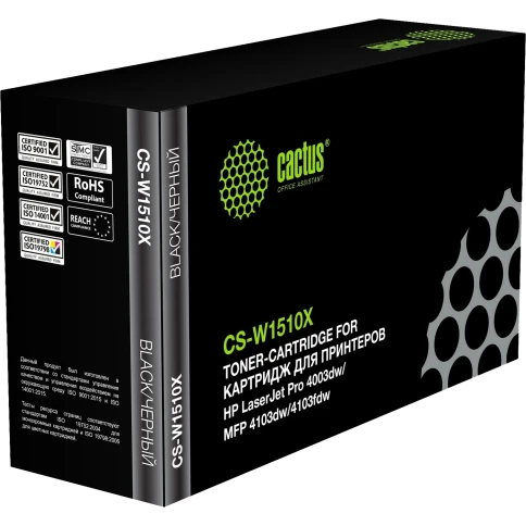 -/ Картридж лазерный Cactus CS-W1510X W1510X черный (9700стр.) для HP LJ Pro 4003dw/MFP 4103dw/4103fdw фото 2