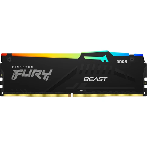 Память оперативная/ Kingston 64GB 6000MT/s DDR5 CL40 DIMM (Kit of 4) FURY Beast RGB XMP фото 2