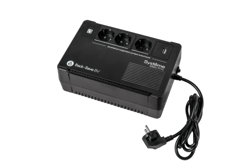 ИБП Systeme Electric Back-Save BV 400 ВА, автоматическая регулировка напряжения, 3 розетки Schuko, 230 В, 1 USB Type-A фото 5