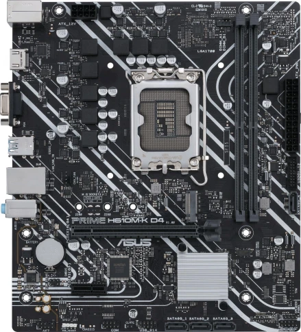Материнская плата ASUS PRIME H610M-K D4 Soc-1700 Intel H610 2xDDR4 mATX AC`97 8ch(7.1) GbLAN+VGA+HDMI [PRIME H610M-K D4] фото 2