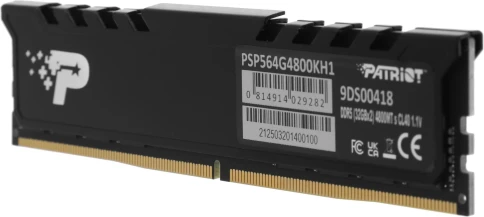 Память DDR5 2x32GB 4800MHz Patriot PSP564G4800KH1 Signature Premium RTL PC5-38400 CL40 DIMM 288-pin 1.1В kit single rank с радиатором Ret фото 5