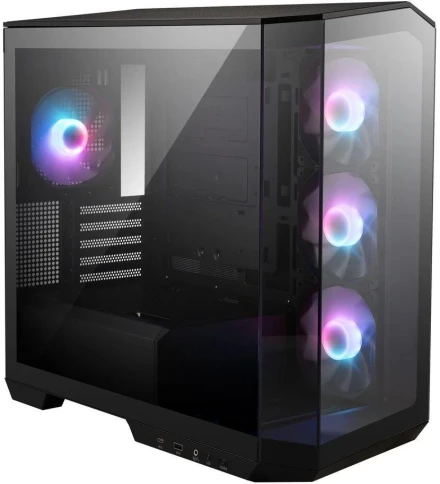 Корпус MSI MAG PANO M100R PZ черный mATX 3x120mm 4x140mm 1xUSB3.1 audio CardReader AirDuct bott PSU [306-7G24R21-809] фото 2