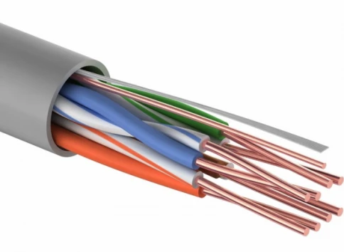 Кабель информационный U/UTP категория 5е 4х2х24AWG(0,50мм) 25м CCA (омедненка) PVC solid серый PROCONNECT (01-0043-3-25) фото 1