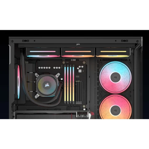 Корпус без блока питания/ Case Corsair 3500X LX-R RGB iCUE LINK, Midi-Tower, TG, 3x120mm ARGB, 2xUSB-A 3.2, 1xUSB 3.2 Type-C, E-ATX, ATX, mATX, mITX Black фото 5