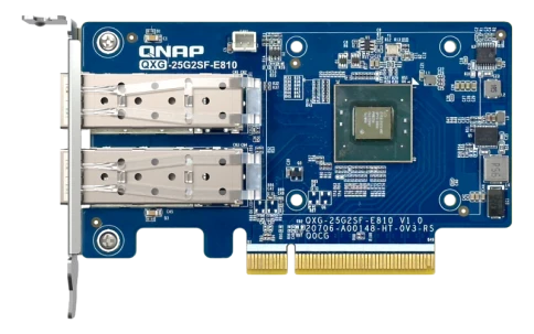 Сетевая карта/ QNAP QXG-25G2SF-E810 Dual Port 25Gbps/10Gbps SFP28 PCIe Gen4 x8 фото 6
