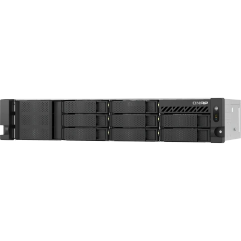 Сетевое хранилище без дисков/ ENTERPRISE QNAP TS-855eU-RP-8G NAS 8 HDD trays, 2 x M.2 2280 (PCIe Gen 3 x 4), 2x 2.5 GbE, rackmount, 2 PSU. Intel Atom C5125 8-core processor, 2.8GHz, 8 GB SODIMM DDR4 (1 x 8 GB) up to 64 GB ( 2 x 32 GB). W/o rail kit RAIL-B фото 1