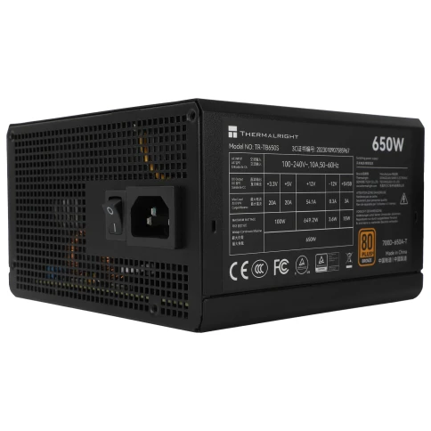 Блок питания 650W/ Power Supply Thermalright, 650W 80+ Bronze (ATX, 3.0, Non-modular, 1x24(20+4)pin 550mm, 1xCPU*2 8(4+4)pin 600+150mm, 1xPCIe*2 8(6+2)pin 500+150mm, 1xSATA*3+MOLEX4pin*1 400+150+150+150mm, 1xSATA*2+MOLEX4pin*2 400+150+150+150mm, Active, 1 фото 4