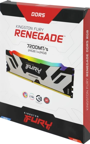 Память оперативная/ Kingston 24GB 7200MT/s DDR5 CL38 DIMM FURY Renegade RGB XMP фото 5