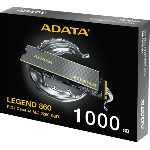 Твердотельный накопитель/ ADATA SSD LEGEND 860, 1000GB, M.2(22x80mm), NVMe 1.4, PCIe Gen 4x4, 3D NAND, R/W 6000/4000MB/s, IOPs н.д./н.д., TBW 320, DWPD 0.2 (5 лет) фото 6