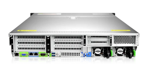 Серверная платформа/ Gooxi SR201-D08R-G2 2u 8 bay platform with direct backplane, based on  AMD 9004; 2x 2.5" rear SAS/SATA; 2x 2.5" rear NVMe;  2xPCIe 4.0x16; 4xPCIe 4.0x8; 2x1300W psuRAIL kits; EU power cables фото 2