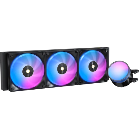 Система жидкостного охлаждения/ Water Cooling System Ocypus Delta L36 BK ARGB V2 (300W, 360mm, Black, ARGB, Fans: 3x120mm, 73CFM, 2000RPM/ Pump height 60mm, 27dBA, 2650RPM, Rad thickness 27mm/ S: 1851, 1700, 1200, 115X, AM5, AM4) фото 1