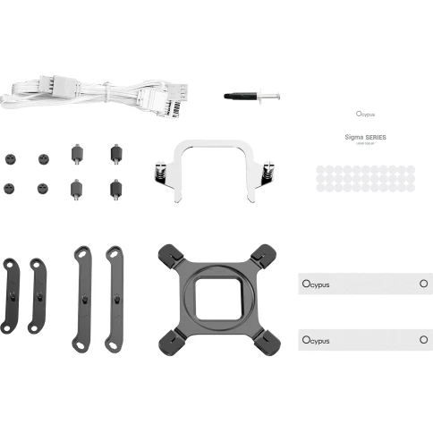 Система жидкостного охлаждения/ Water Cooling System Ocypus Sigma L36 WH ARGB (300W, 360mm, LED, White, ARGB/ Fans: 3x120mm, 73CFM, 2000RPM/ Pump height 99mm, 27dBA, 3100RPM, Rad thickness 27mm/ S: 1851, 1700, 1200, 115X, AM5, AM4) фото 6