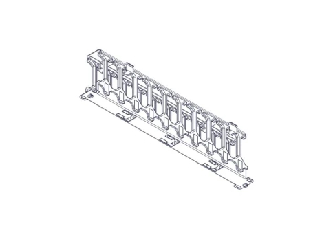 Horizontal cable organizer Systeme Electric, Excelente series, 1U, plastic fingers, with cover фото 3