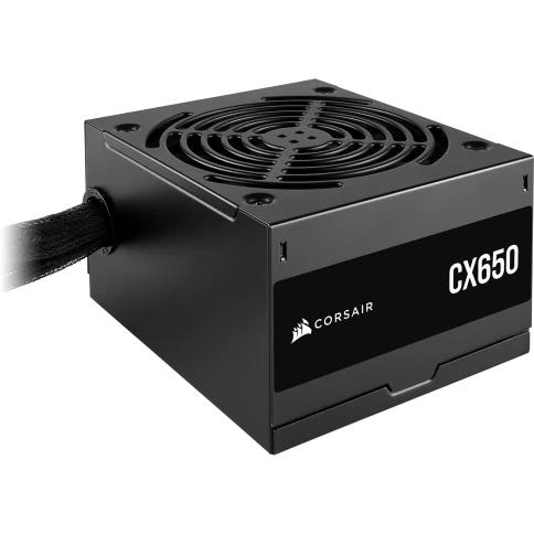 Блоки питания/ Power Supply Corsair CX650, Model RPS0128, 650W 80+ Bronze (ATX, 2.31, Non-modular, 1x24(20+4)pin, 1xCPU 8(4+4)pin, 2xPCIe*2 8(6+2)pin, 3xSATA3, 2xMOLEX4pin, Active, 120x120mm, 150x120x86mm, APFC, Power cable-EU, black) фото 1