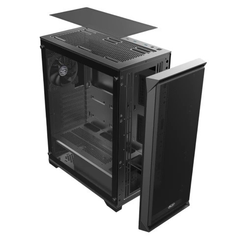 Корпус без блока питания/ Case Raijintek ARCADIA 41, Midi-Tower, TG, 1x120mm, 2xUSB-A 3.0 + 1xUSB-C, ATX, mATX, mITX Black фото 4