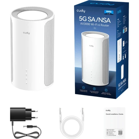 Маршрутизатор/ V2.0, 5G SA/NSA AX3000 Wi-Fi 6 Router, 574 Mbps at 2.4 GHz + 2402 Mbps at 5 GHz, 5G Rel. 15 with Max 2.6 Gbps DL, 128MB Flash, 256MB DDR,  2 x GbE ports, 1 x RJ11 VoLTE (Optional), 2 x SMA Interface, Nano SIM Slot, 4 Internal Antennas, 5G S фото 4