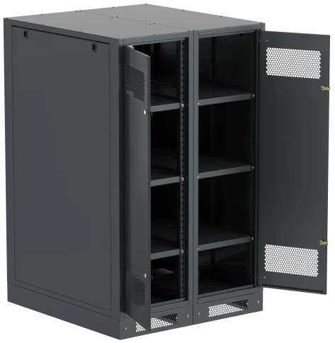 ITK LINEA B Шкаф (пустой) 1450х900мм дверь двуст. мет. чер. фото 1