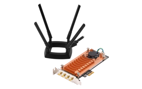 Сетевая карта Wi-Fi/ QNAP QWA-AC2600 Dual-band AC2600 wireless PCIe expansion card фото 4