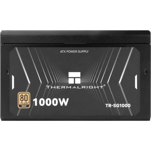 Блок питания 1000W/ Power Supply Thermalright, 1000W 80+ Gold (ATX, 3.1, PCIe 5.1, Full modular, 1x24(20+4)pin 600mm, 2xCPU 8(4+4)pin 650mm, 3xPCIe*2 8(6+2)pin 650+150mm, 1x12V-2x6, 7xSATA, 6xMOLEX4pin, Active, 120x120mm, 150x140x85mm, APFC, black) фото 1