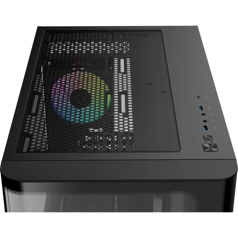 Корпус ПК без блока питания/ Case Ocypus Iota C50 Curve BK ARGB, Mini-Tower, TG, 3x120mm ARGB, 2xUSB-A 3.0 + 1xUSB-C, mATX, mITX Black фото 7