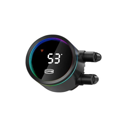 Система охлаждения/ Water Cooling System PCCooler DA360 Pro ARGB Digital BK (300W, 360mm, LED temp., Black, ARGB/ Fans: 3x120mm, 75.8CFM, 33.7dBA, 2200RPM/ Pump height 57mm, 28dBA, 3000RPM, Rad thickness 27mm/ S: 1851, 1700, 1200, 20XX, 115X, AM5, AM4) фото 5
