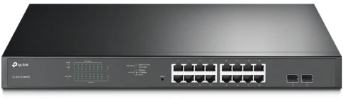 Коммутатор/ 16-Port Gigabit Easy Smart PoE+ Switch with 2 SFP UKplug фото 1