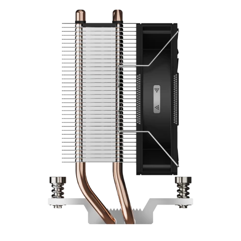 Кулер для процессора/ CPU Cooler PCCooler R200 (110W, 3-pin, 133mm, Al/Cu, 2x6mm, 1x92mm, 40.94CFM, 30dBA, 2200RPM, S: 1851/1700/1200/115X, AM5/AM4, silver, black) фото 8