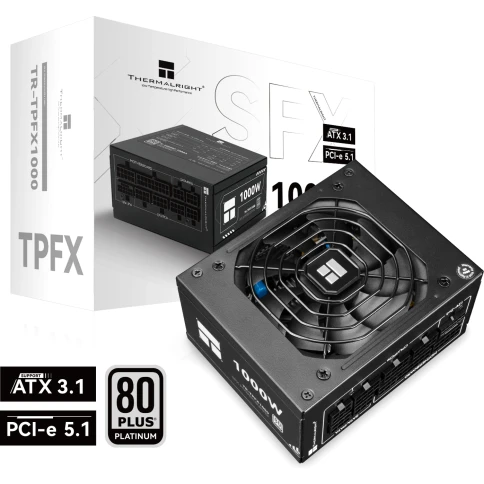 Блок питания 1000W/ Power Supply Thermalright, 1000W 80+ Platinum (SFX, 3.1, PCIe 5.1, Full modular, 1x24(20+4)pin, 1xCPU 8(4+4)pin, 2xPCIe*2 8(6+2)pin, 1x12V-2x6, 6xSATA3, 3xMOLEX4pin, Active, 92x92mm, 100x125x64mm, APFC, OPP, OVP, OTP, OCP, SCP, UVP, bl фото 6