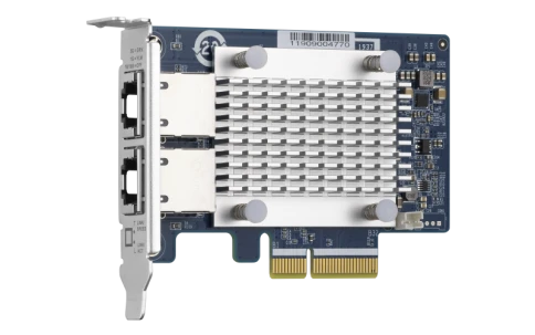Сетевая карта/ QNAP QXG-5G2T-111C PCIe Gen3 x2, Dual-port 4-speed 5 GbE network expansion card (5Gbps/ 2.5Gbps/ 1Gbps/ 100Mbps)  Low-profile bracket pre-installed; full-height and specialized brackets are bundled фото 3
