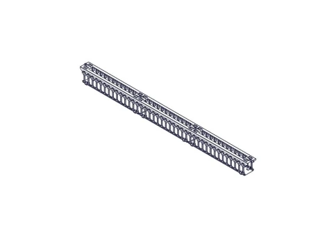 Systeme Electric vertical cable manager, Excelente series, plastic fingers, with cover, for 42U cabinets 750mm and 800mm wide фото 6