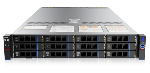 Серверная платформа/ Gooxi SL201-D12R-G4 2u 12bay server platform with direct bp,based on rapid sapphire 2xPCIe 5.0x16; 4xPCIe 5.0x8 4x 2.5" rear NVMe 2x CPU cooler 350W 1300W 1+1 EU power cables rail kits фото 1